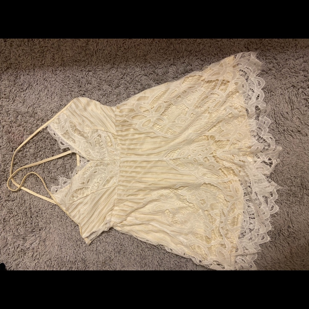 White lace romper
